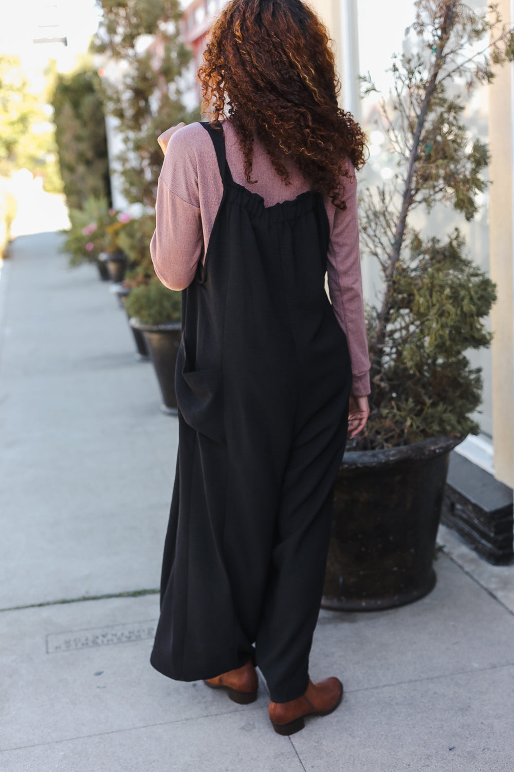 Classic Wide-Leg Adjustable Baggy Jumpsuit