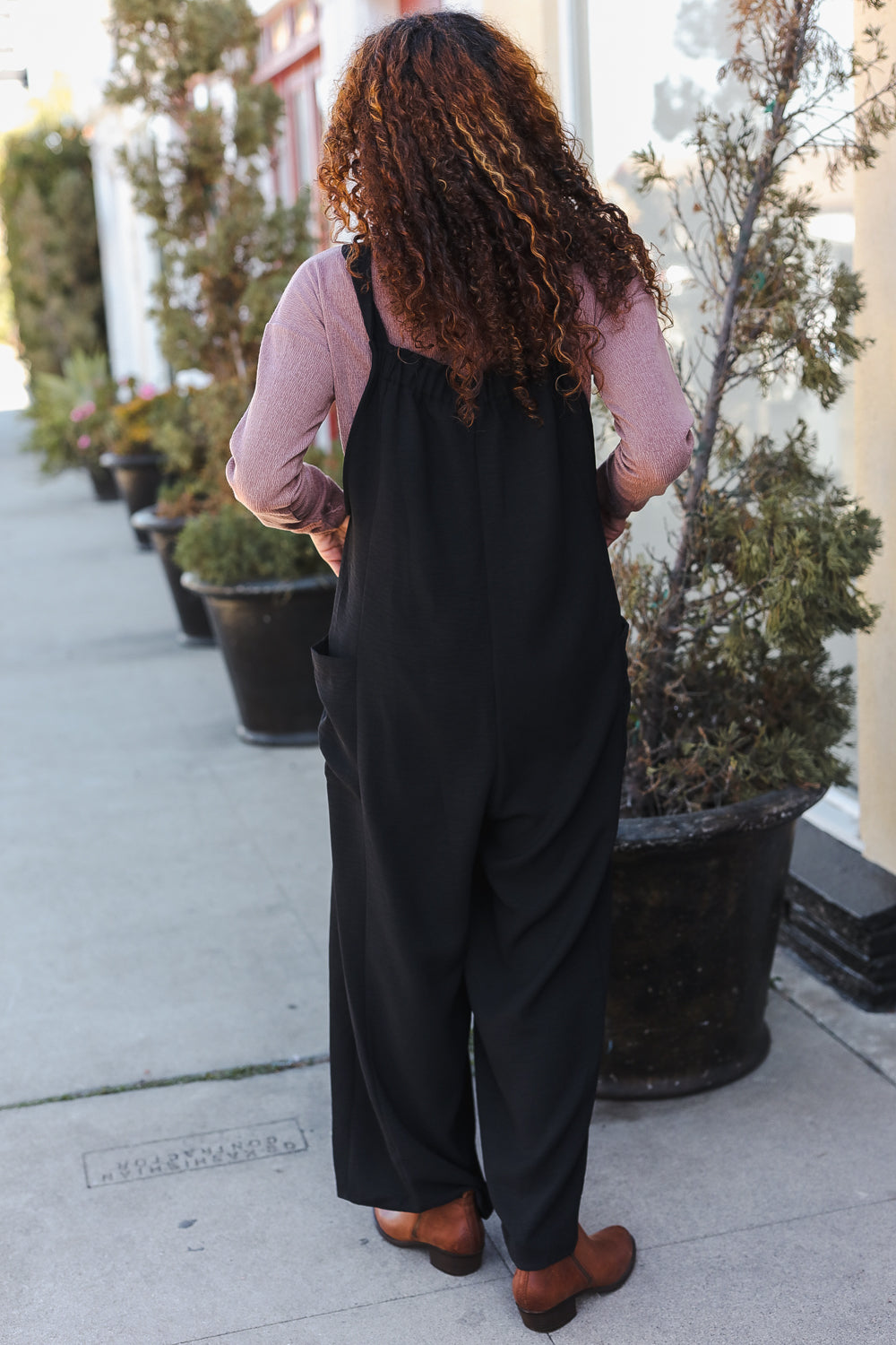 Classic Wide-Leg Adjustable Baggy Jumpsuit