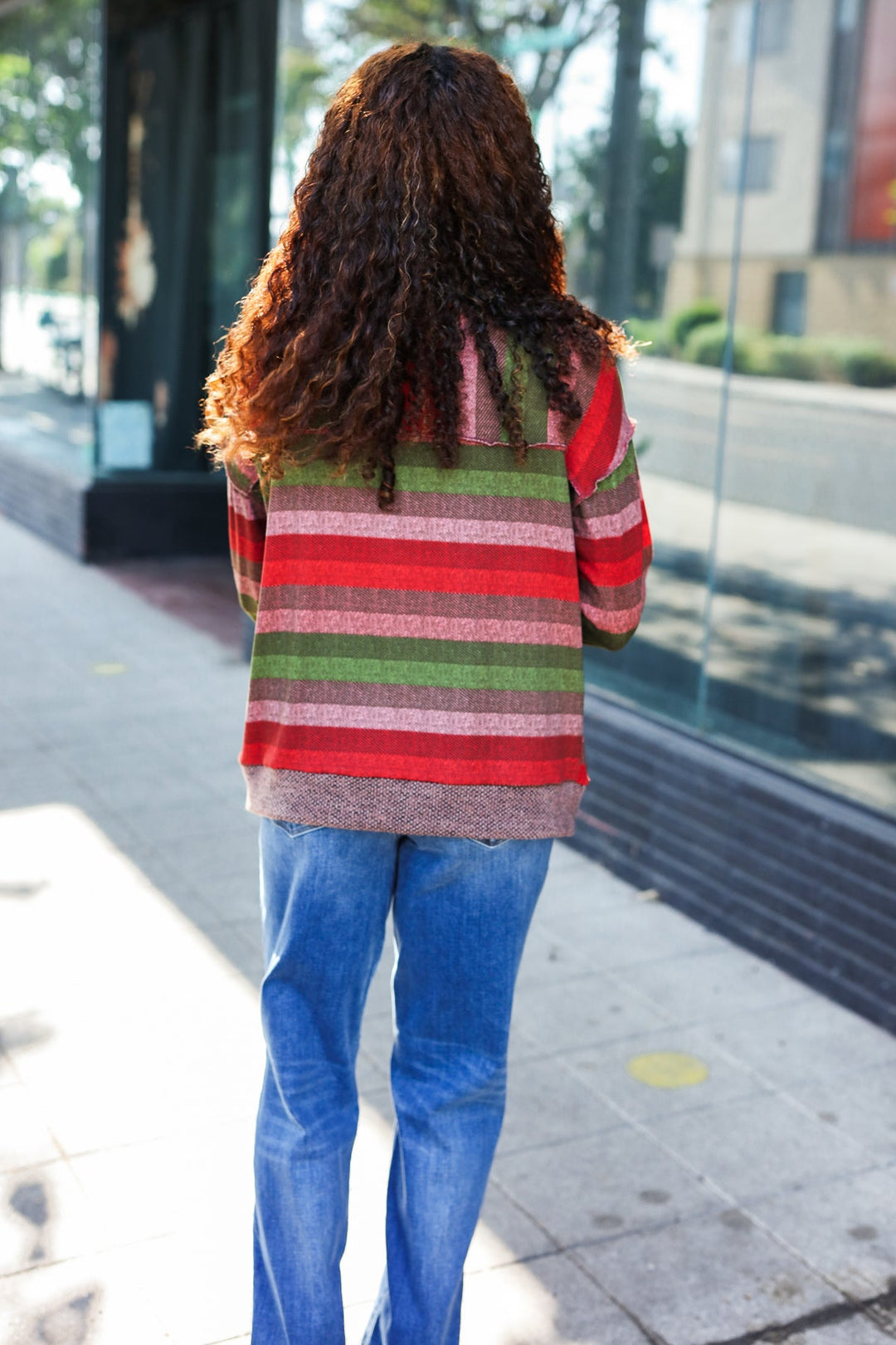 All The Fall Things - Two-Tone Banded Sweater Top