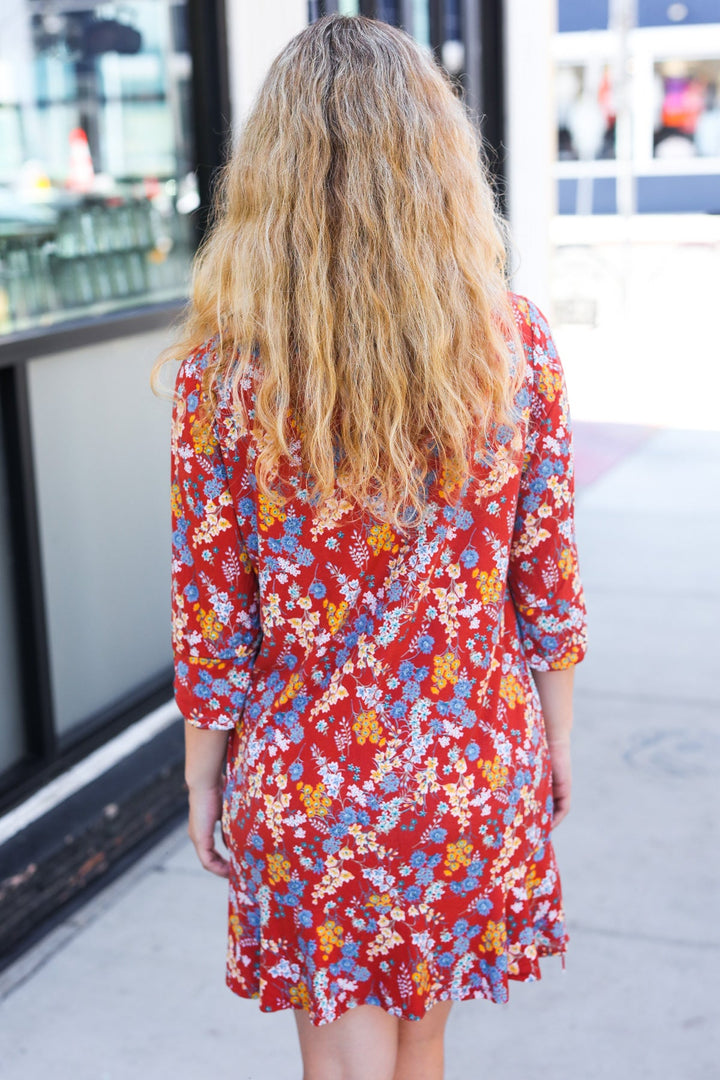 Joy Abounds Floral Dress