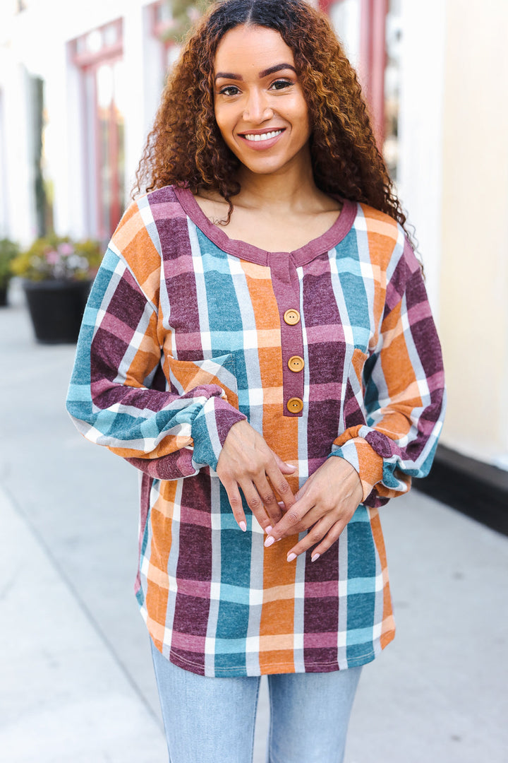 Yes To Plaid - French Terry Top