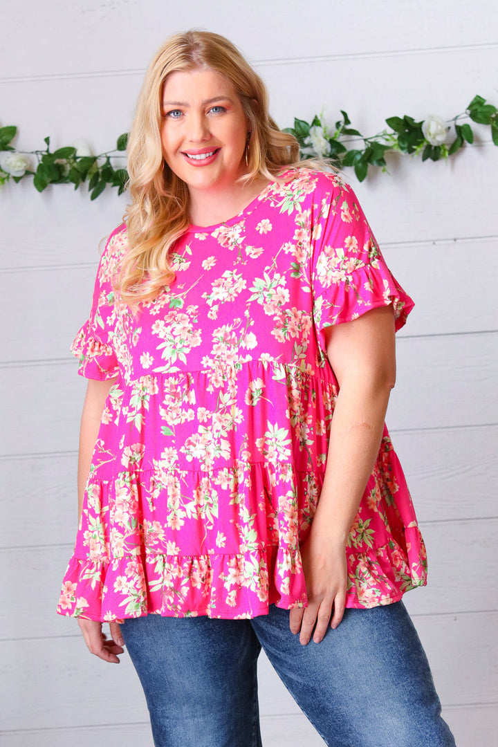 Standing Out - Floral Swing Top