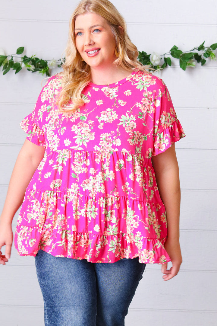 Standing Out - Floral Swing Top