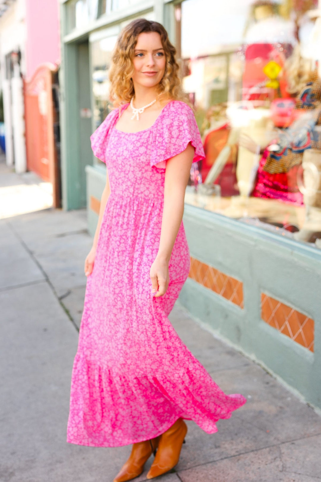 Joyful Wonder Maxi Dress - Fuchsia