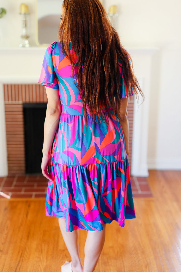 Good Memories Geo-Print Dress