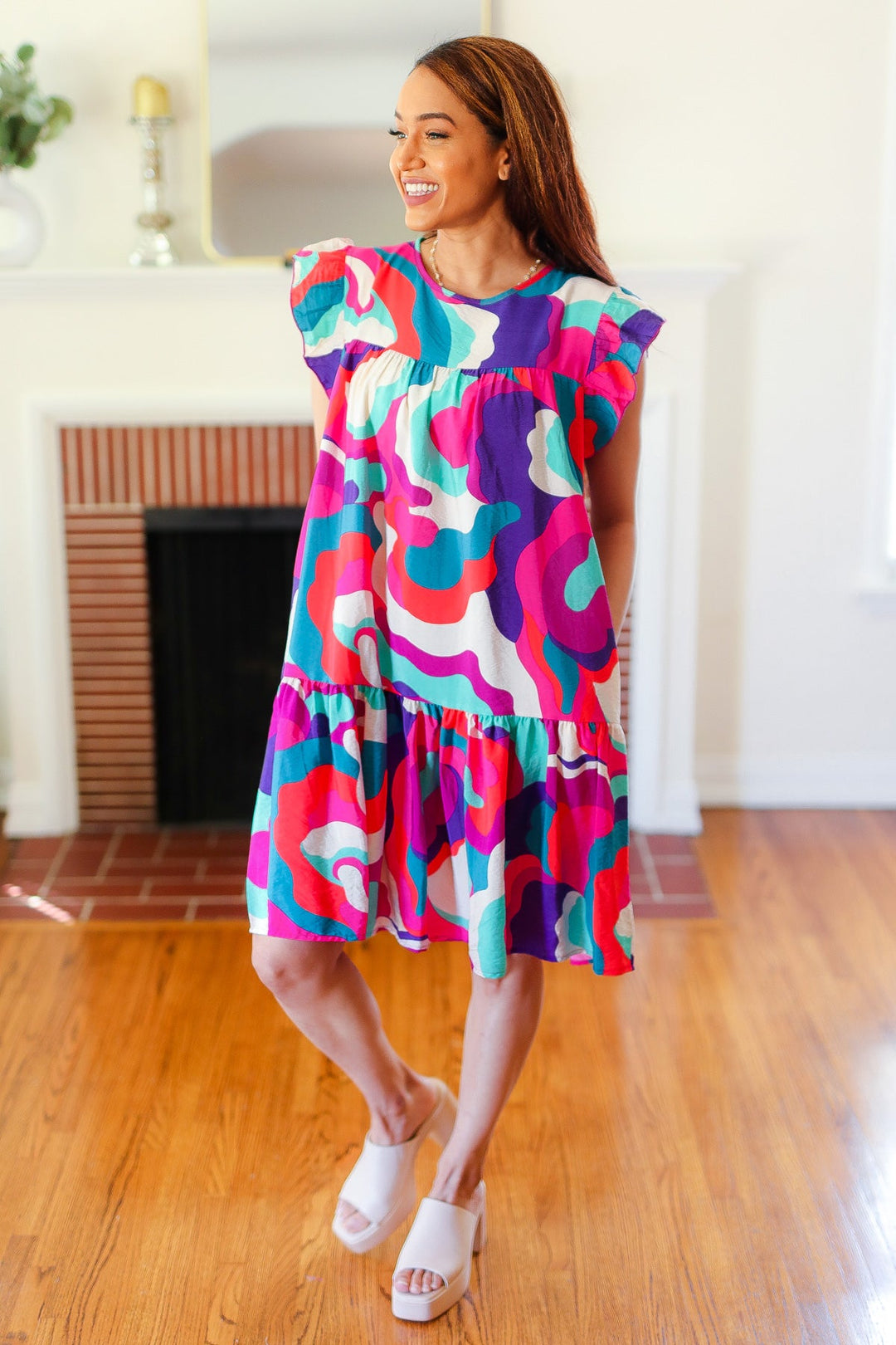 All For Fun - Geo-Print Dress