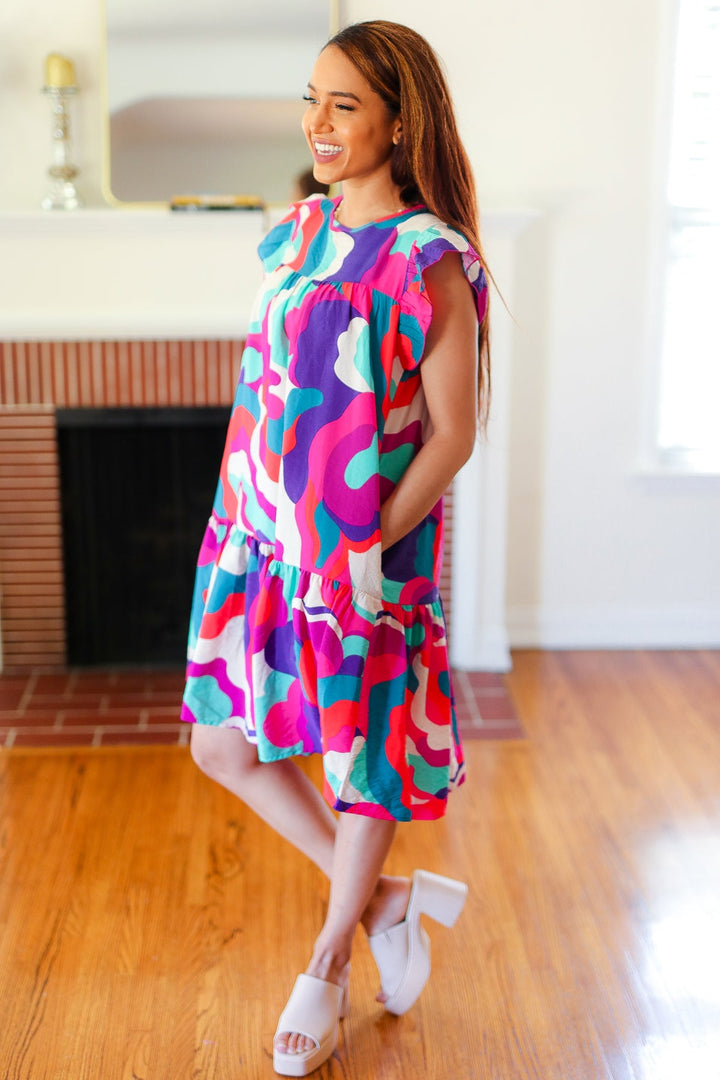 All For Fun - Geo-Print Dress