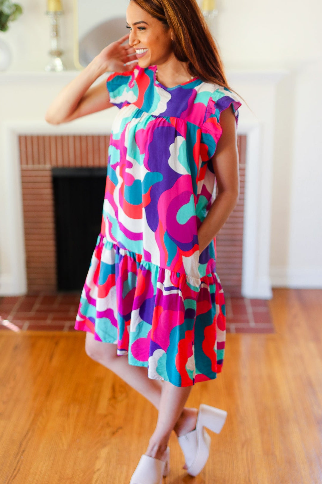 All For Fun - Geo-Print Dress