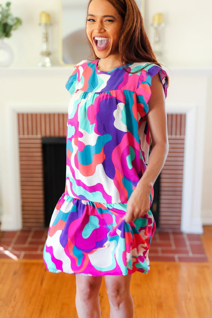 All For Fun - Geo-Print Dress