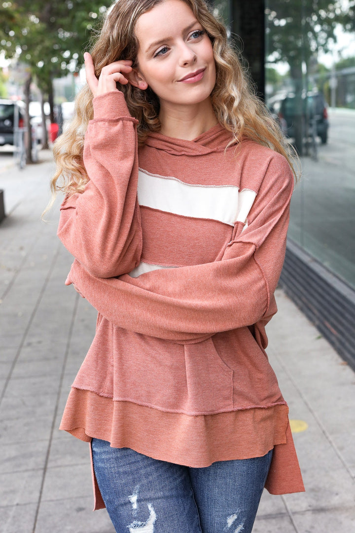 Playful Vibes Color-Block French Terry Hoodie