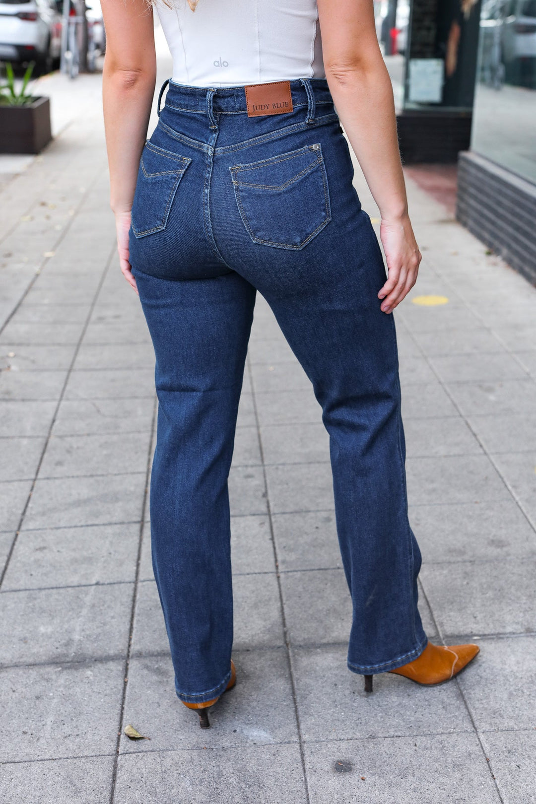 Tummy Control High-Waisted Straight-Fit Jeans