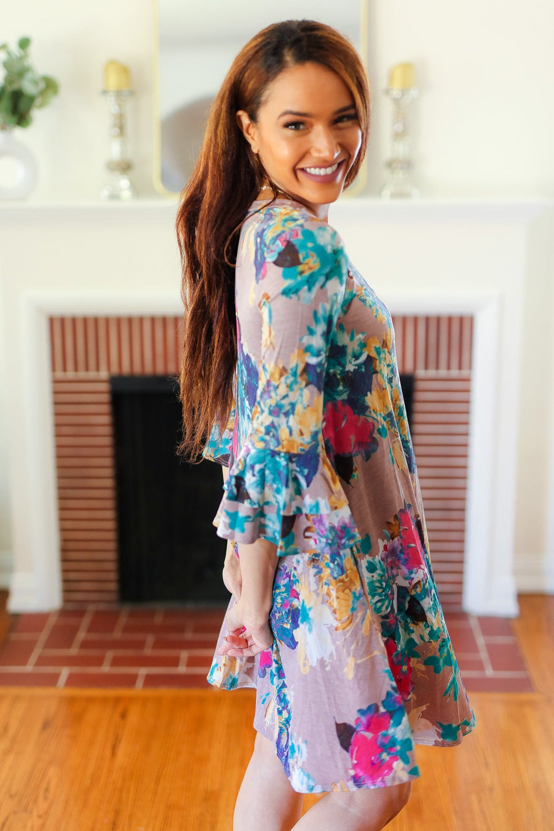 Spread Joy Watercolor Floral Dress