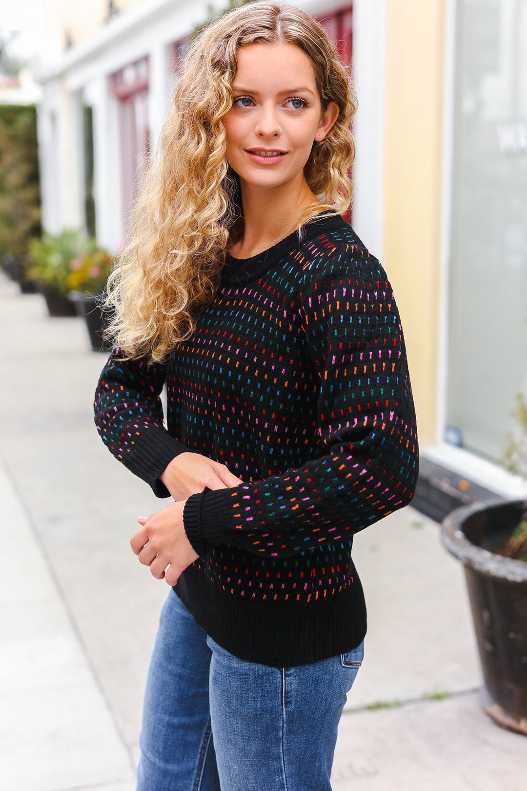 Joyous Times - Jacquard Knit Sweater