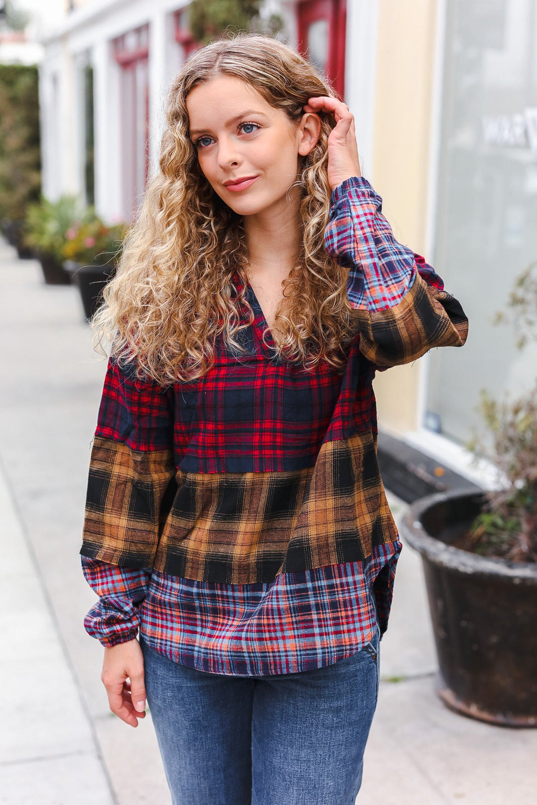 Tis' The Season - Plaid Flannel Hoodie