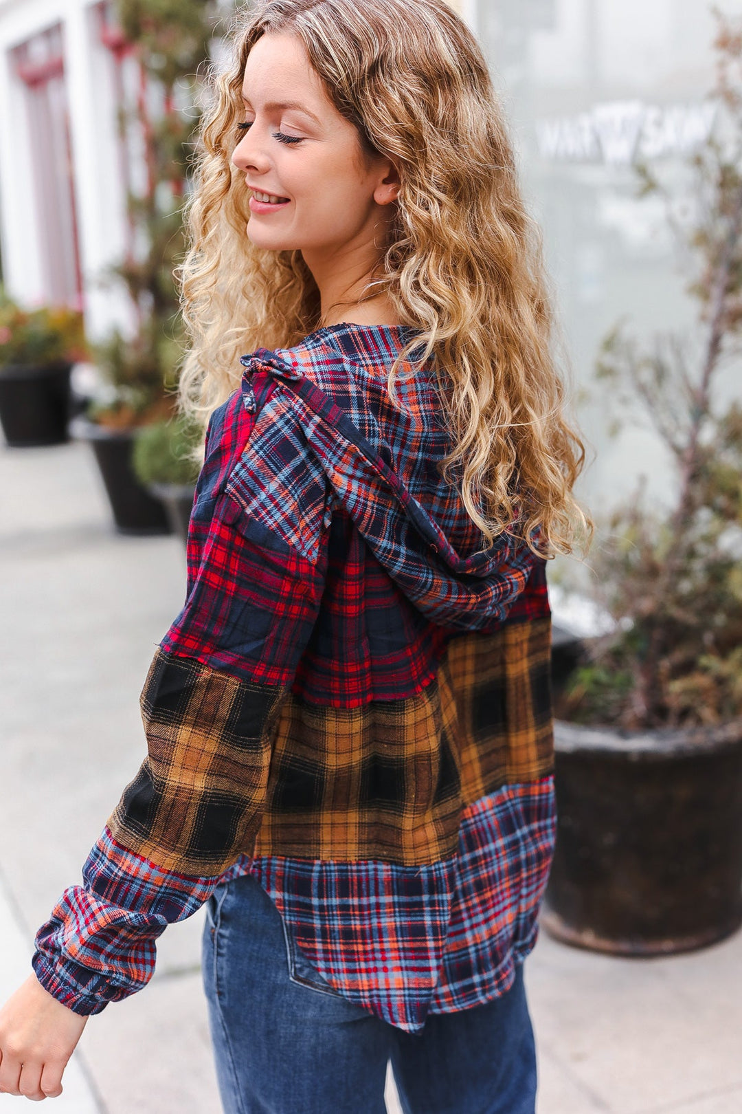 Tis' The Season - Plaid Flannel Hoodie