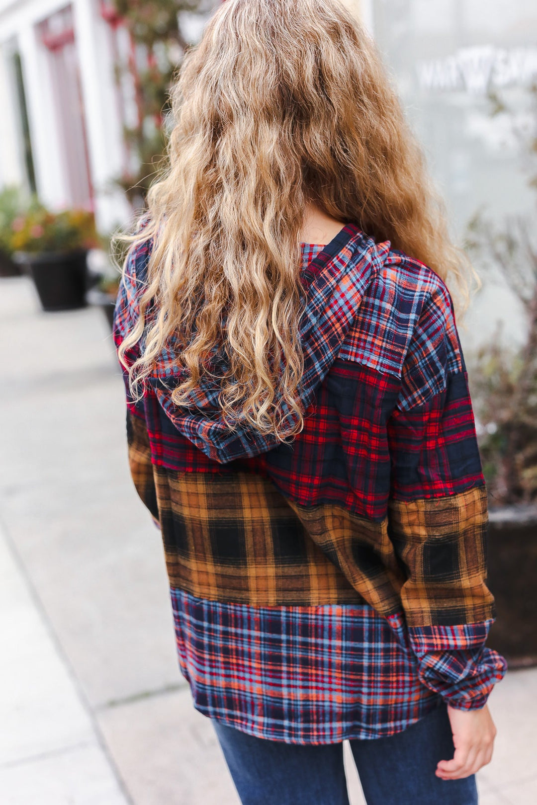 Tis' The Season - Plaid Flannel Hoodie