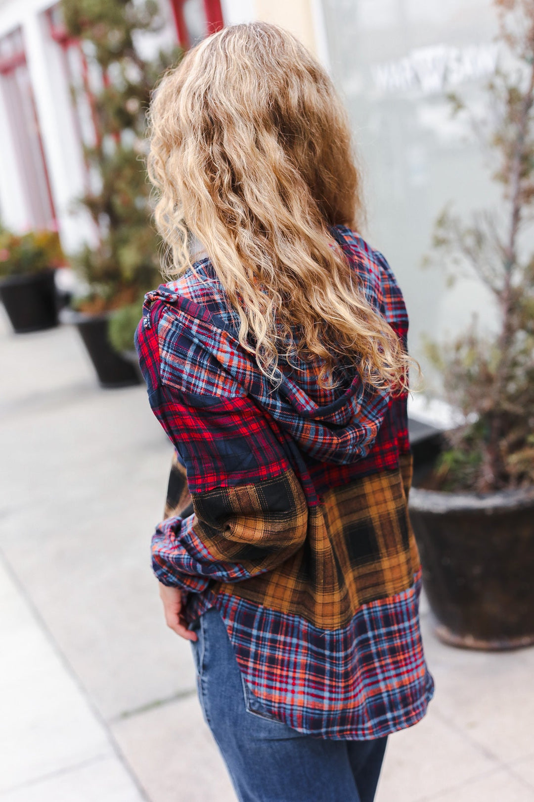 Tis' The Season - Plaid Flannel Hoodie