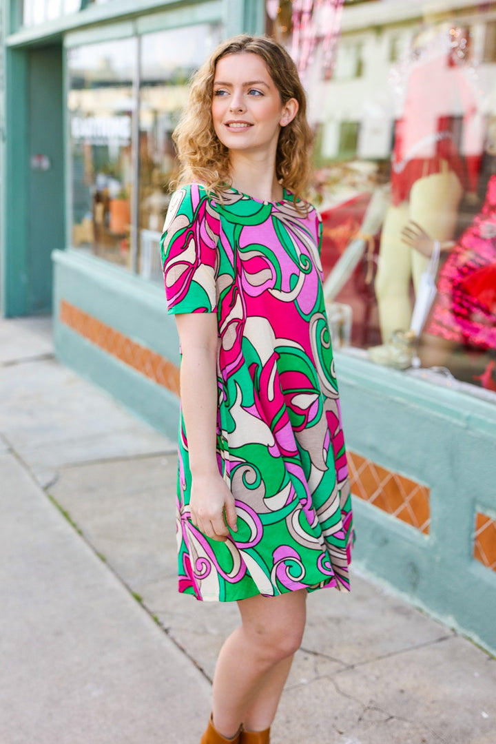 Artistic Vibes - Abstract Floral Print Dress