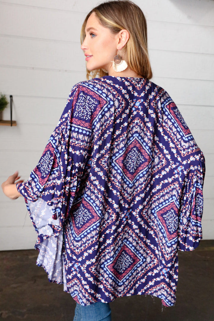 [FINAL SALE] In The Moment - Navy Kimono