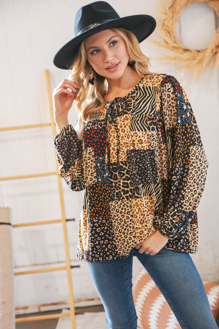 Leopard Luxury Patchwork Top