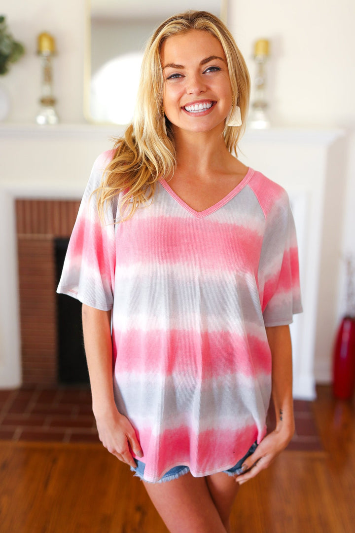 Tie-Dye Stripe French Terry Top