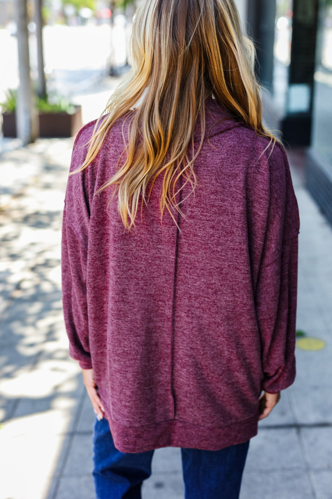 The Latest Edition - Burgundy Sweater Top