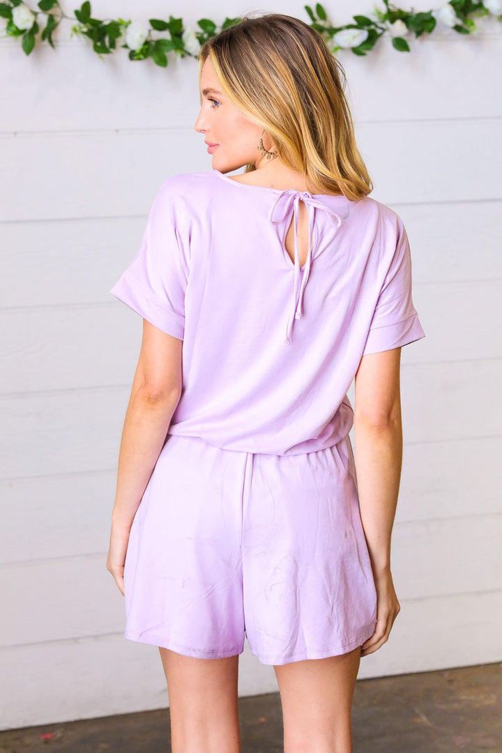 Power Girl Romper - Lilac