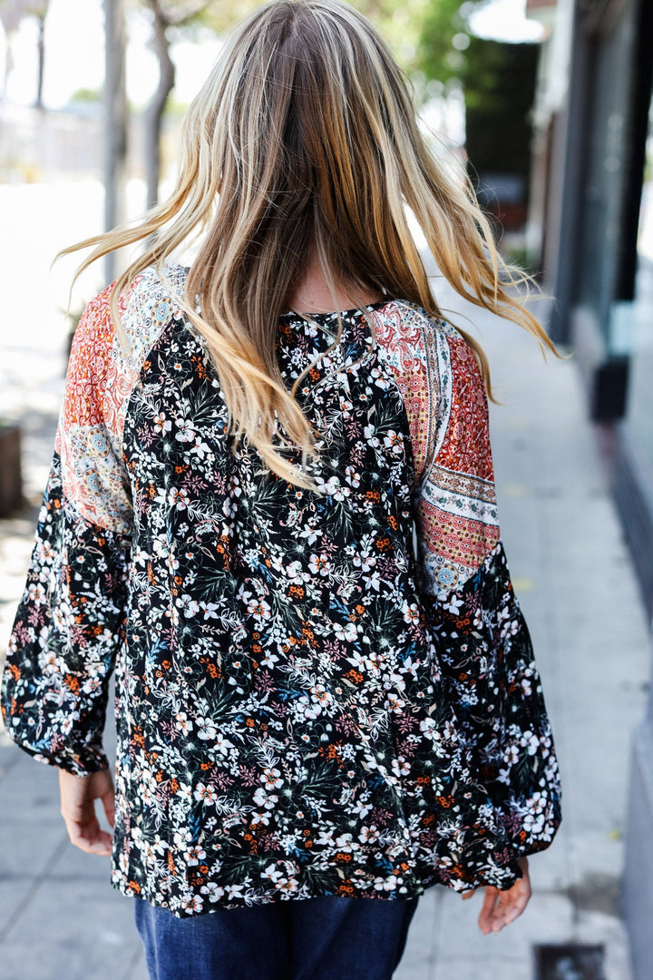 Boho Floral Blouse