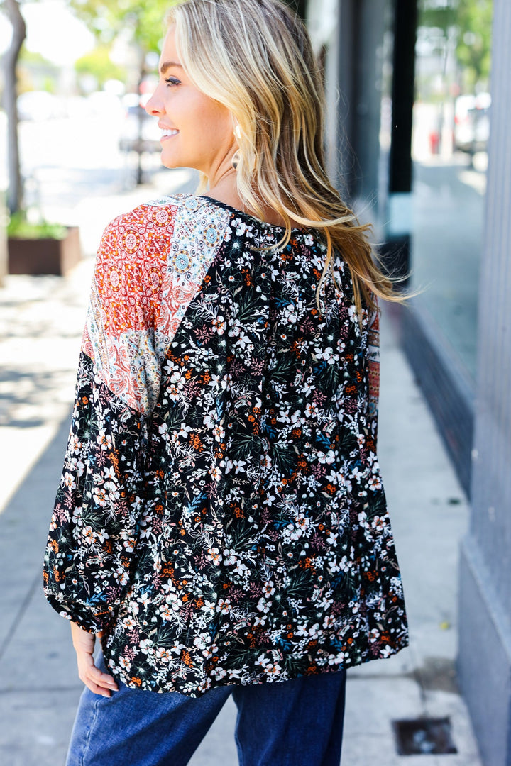 Boho Floral Blouse