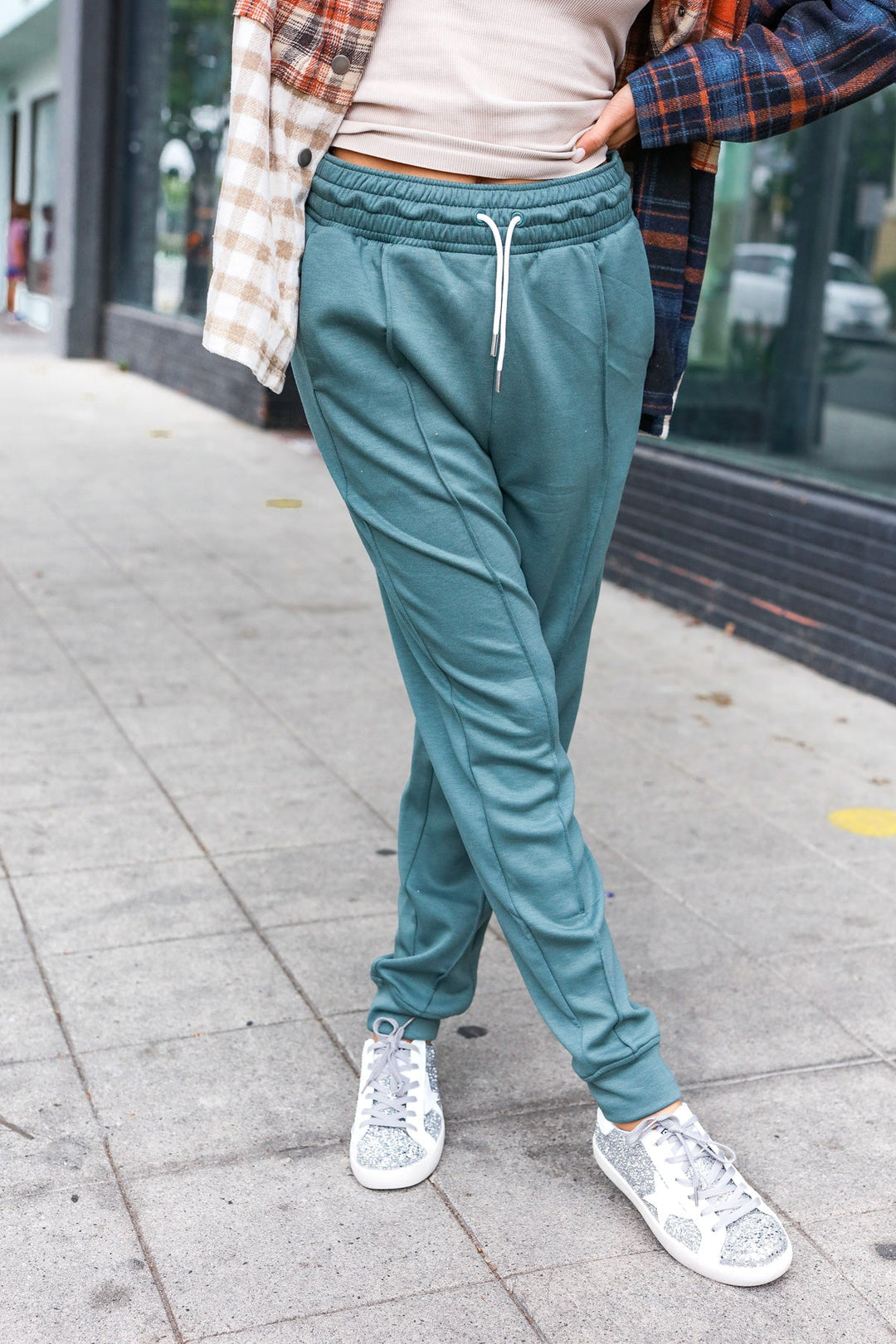 Comfort Flex Scuba Joggers - Ash Jade