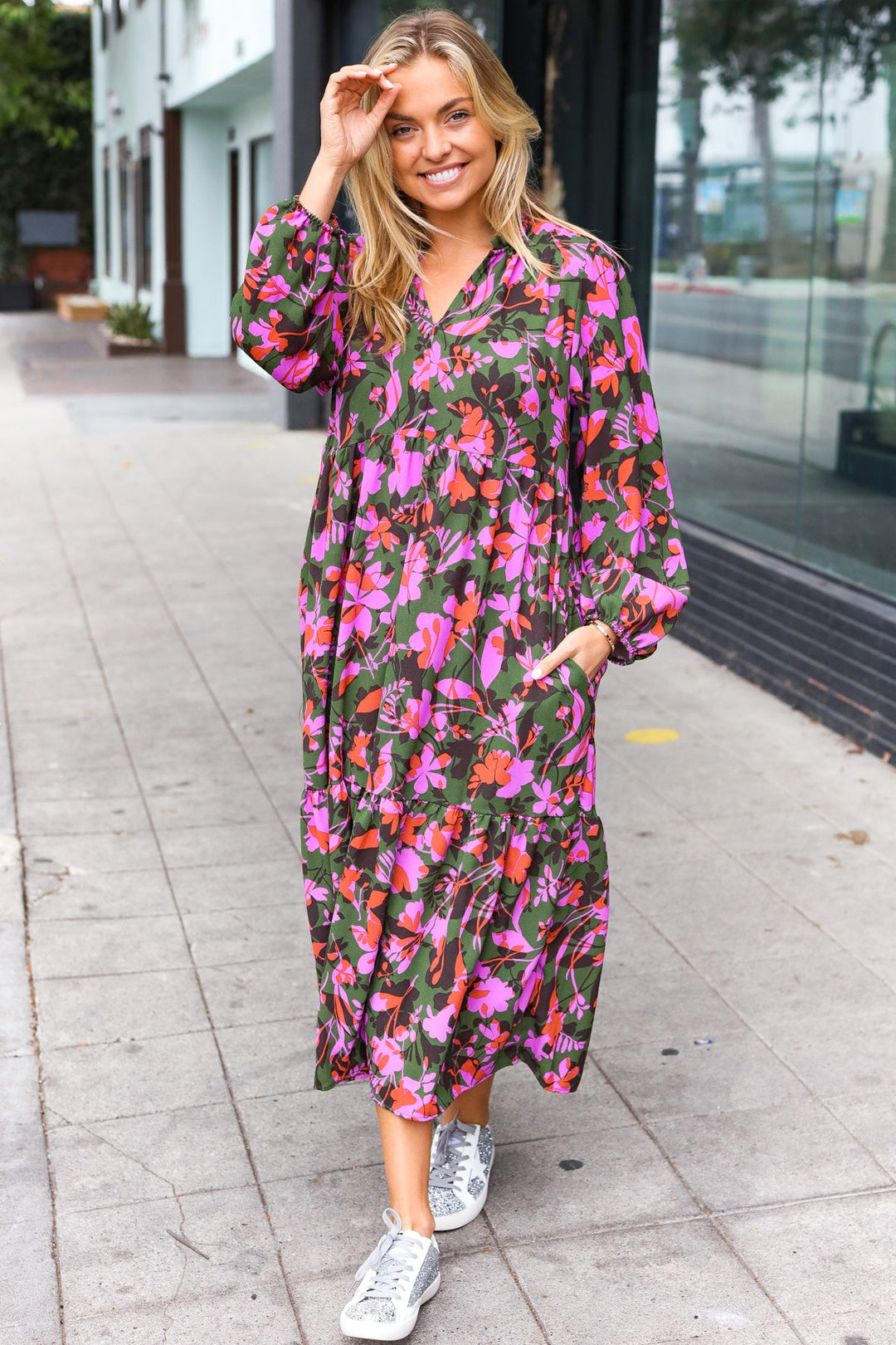 Weekend Stroll Tiered Maxi Dress