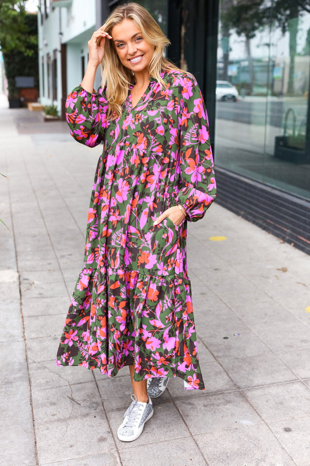 Weekend Stroll Tiered Maxi Dress