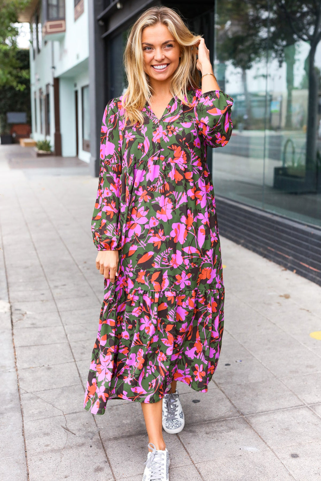 Weekend Stroll Tiered Maxi Dress