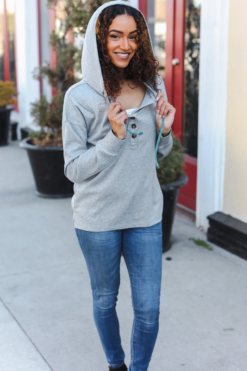 Subtle Glam Henley Hoodie