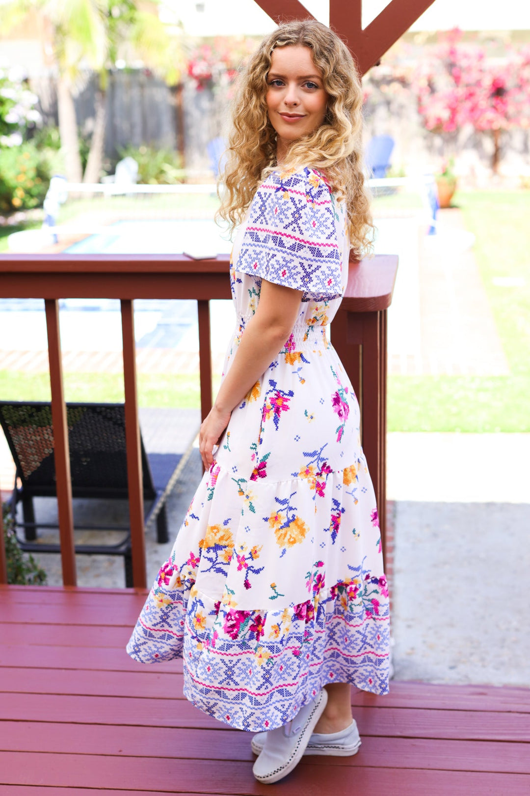 Beauty For Days - Smocked-Waist Dress