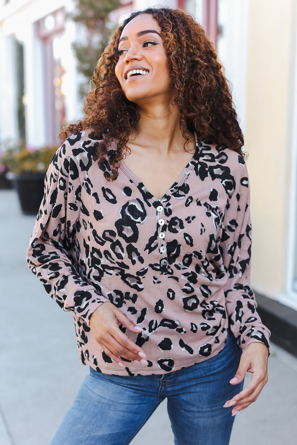 Bold Beauty - Animal-Print Dolman Pullover