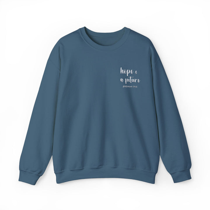 [Embroidered] Hope & A Future - Jeremiah 29:11 - Unisex Crew-Neck Sweatshirt