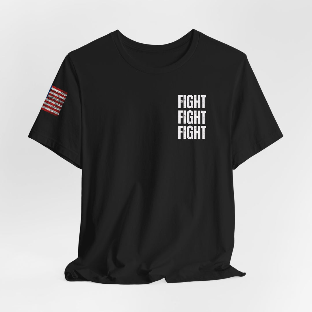 Fight, fight, fight USA Flag Sleeve Print - Unisex Crew-Neck Tee