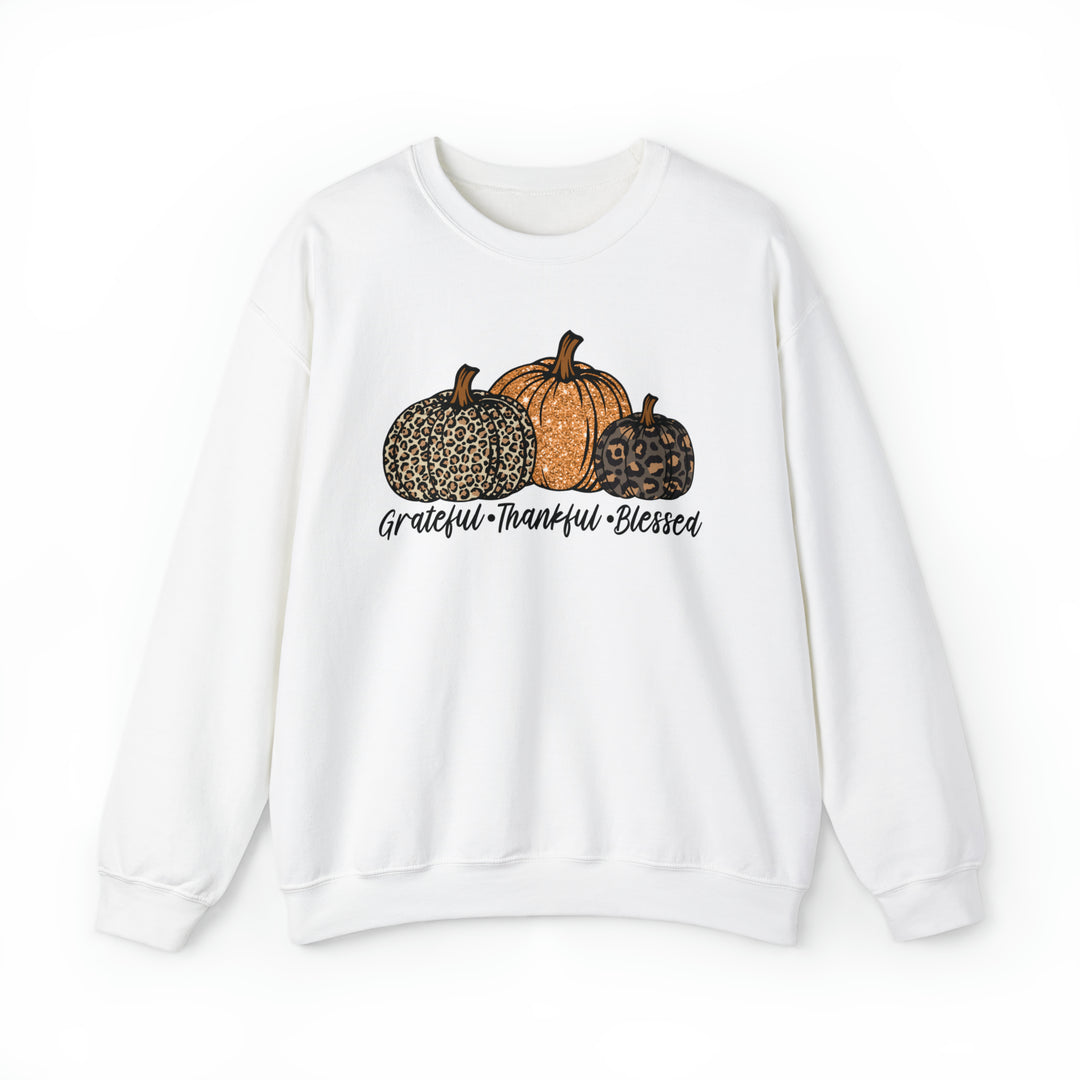 Grateful, Thankful, Blessed Pumpkins - Unisex Crew-Neck Sweatshirt