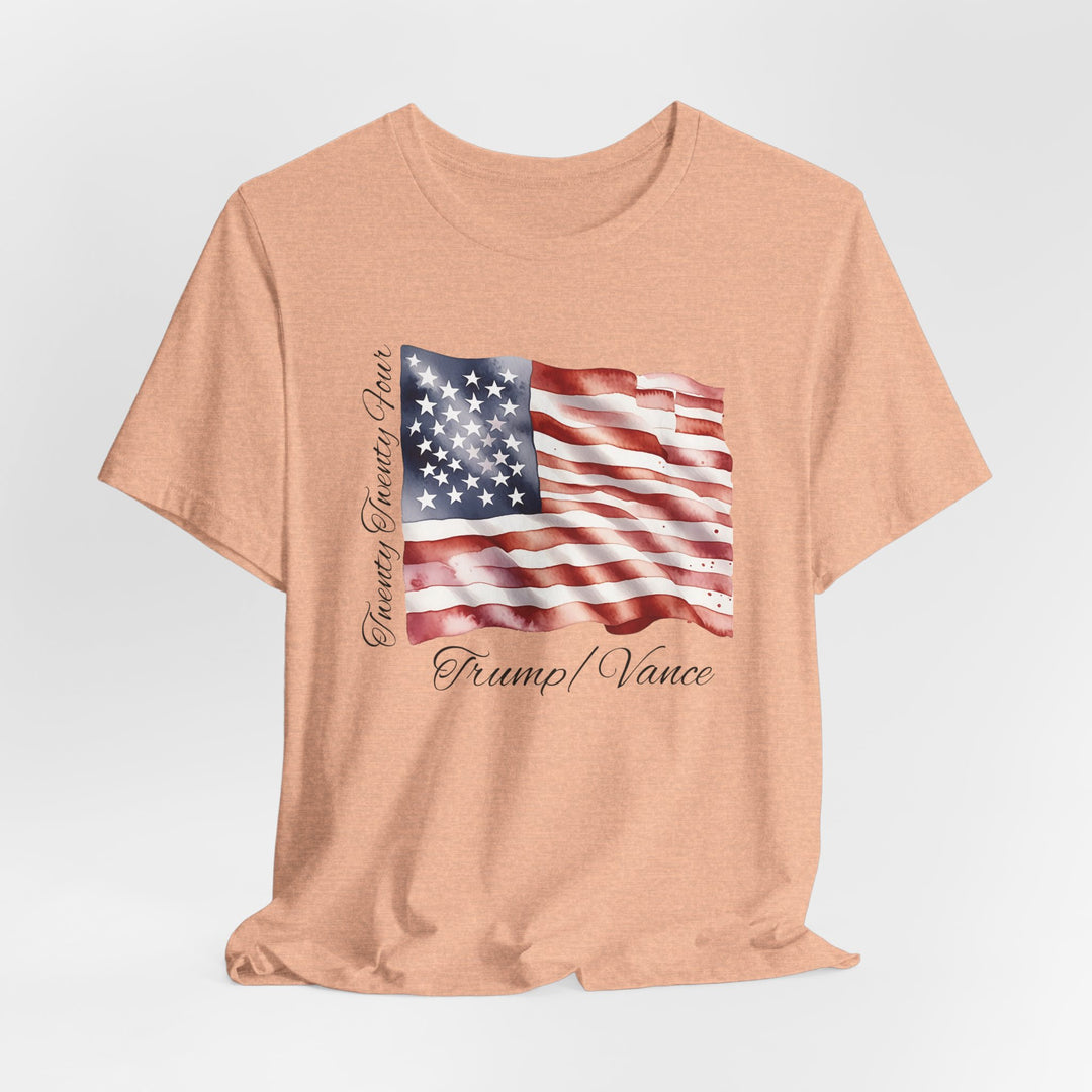 WE WIN! Trump/Vance 2024 Historic Memento - American Flag - Unisex Crew-Neck Tee