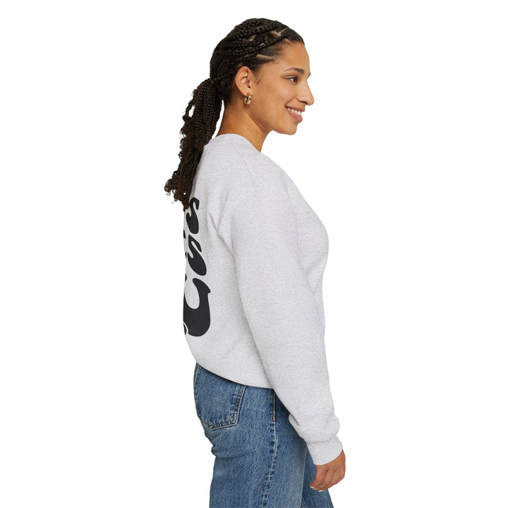 Jesus Loves You - Retro Back Print - Unisex Crew-Neck Sweatshirt