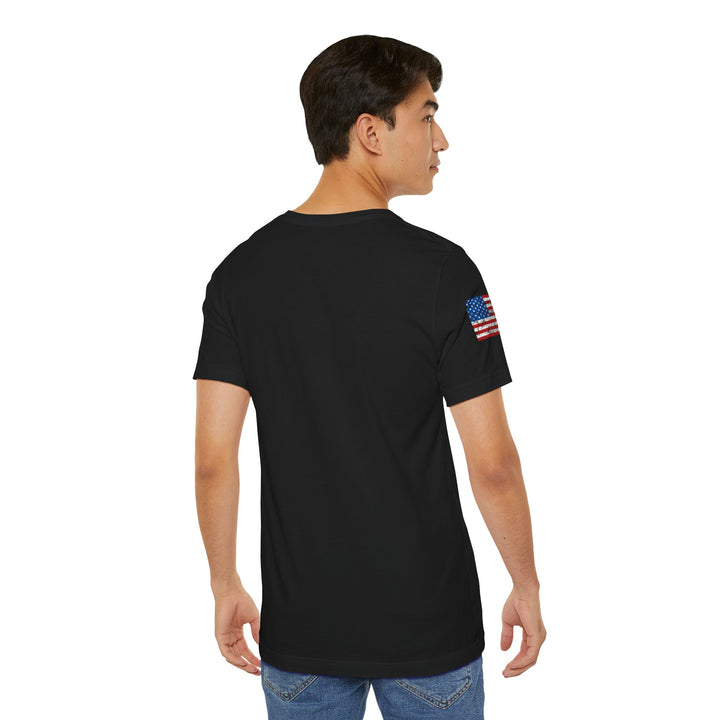 Fight, fight, fight USA Flag Sleeve Print - Unisex Crew-Neck Tee