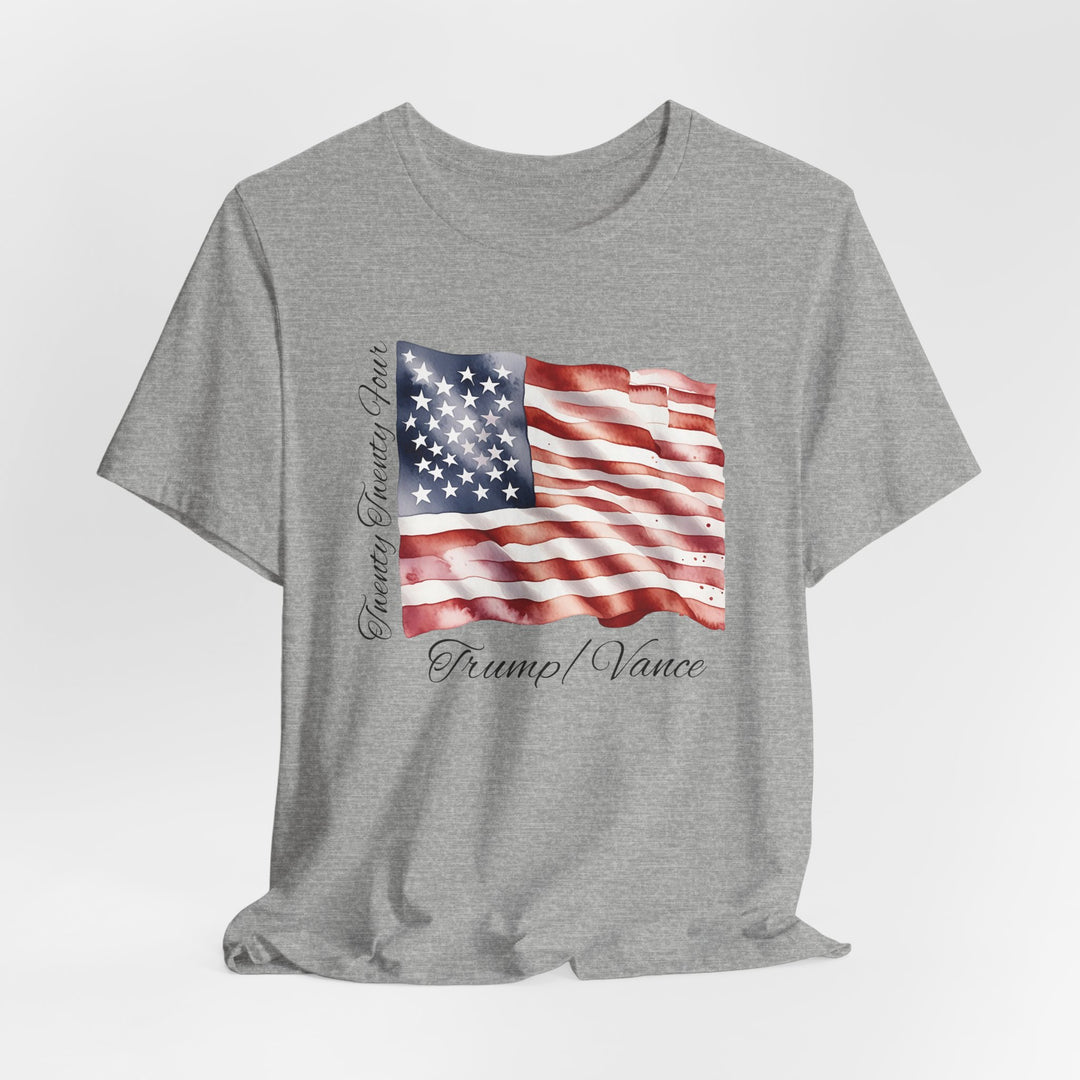 WE WIN! Trump/Vance 2024 Historic Memento - American Flag - Unisex Crew-Neck Tee