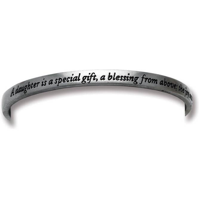 Inspirational Message Pewter Bracelets Bangles | Christian Jewelry Gifts