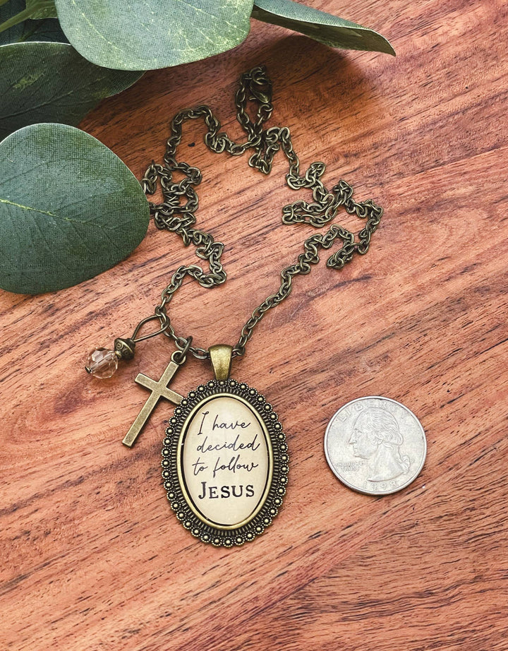 I Have Decided To Follow Jesus - Vintage Bronze Necklace