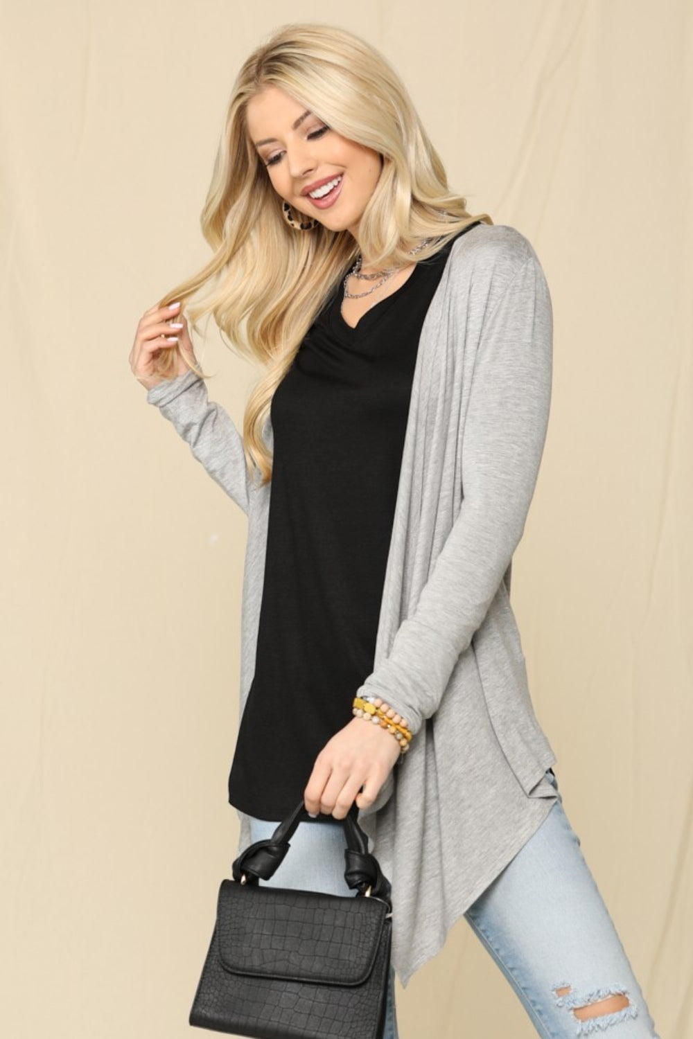 Cozy Style Knit Cardigan - Grey