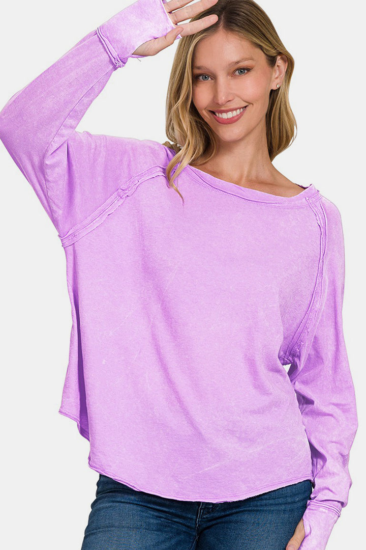 Relaxed Beauty - Cotton Thumbhole Top