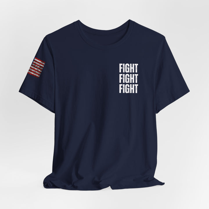 Fight, fight, fight USA Flag Sleeve Print - Unisex Crew-Neck Tee