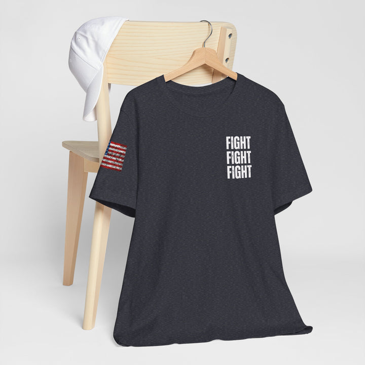 Fight, fight, fight USA Flag Sleeve Print - Unisex Crew-Neck Tee