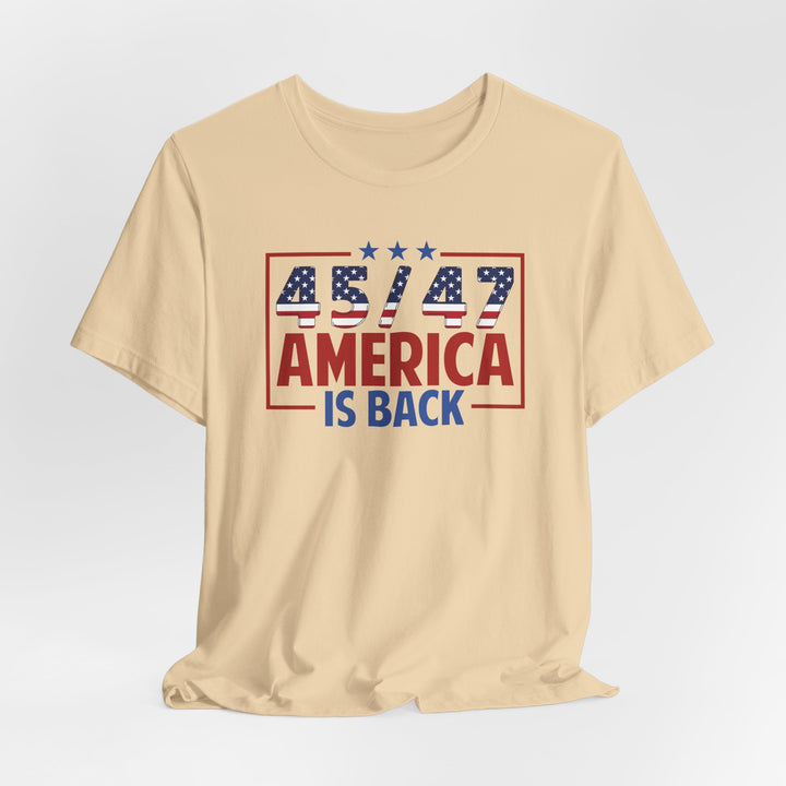 45 / 47 USA Flag America Is Back - Unisex Crew-Neck Tee